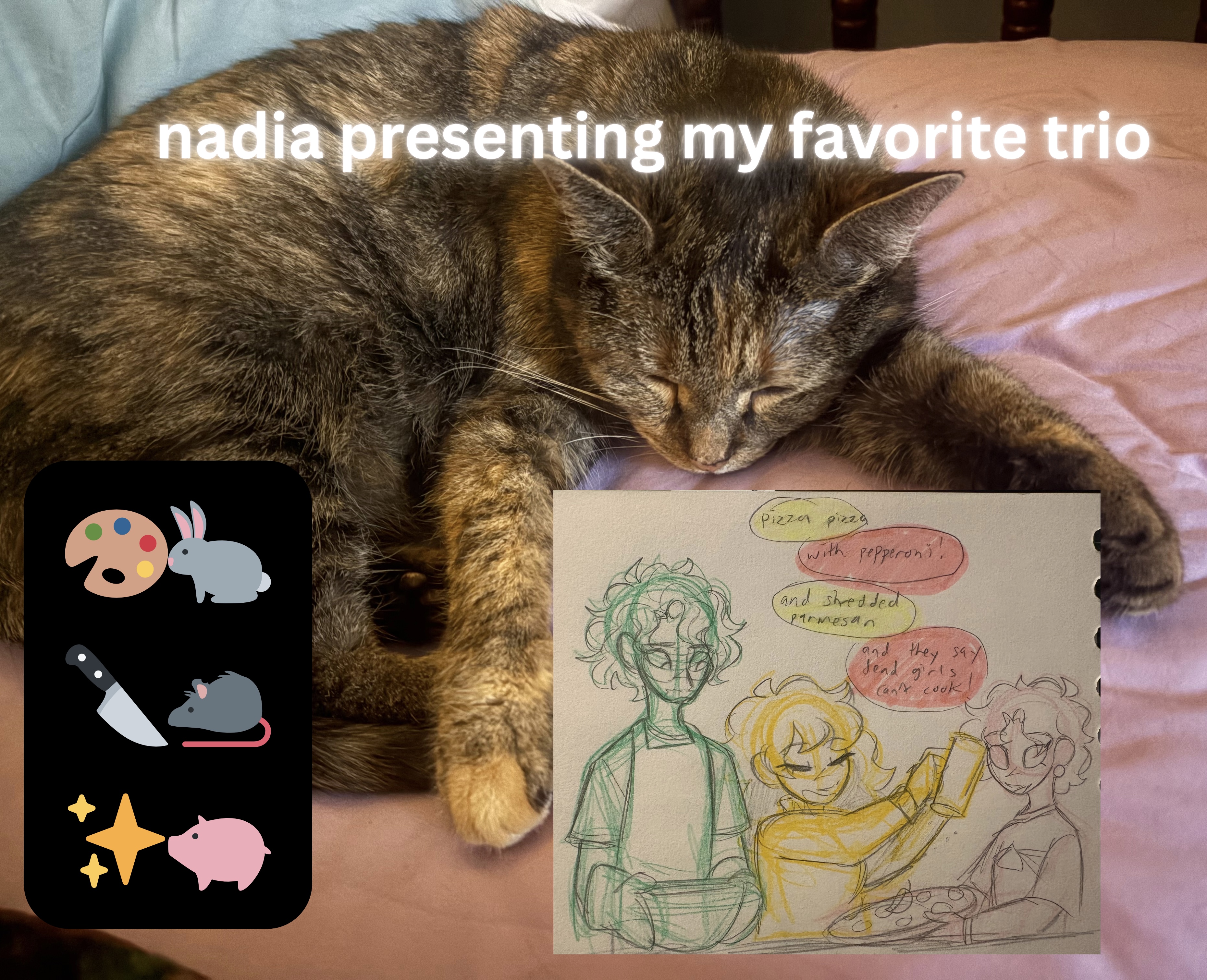 nadia presenting my favorite trio